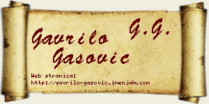 Gavrilo Gašović vizit kartica